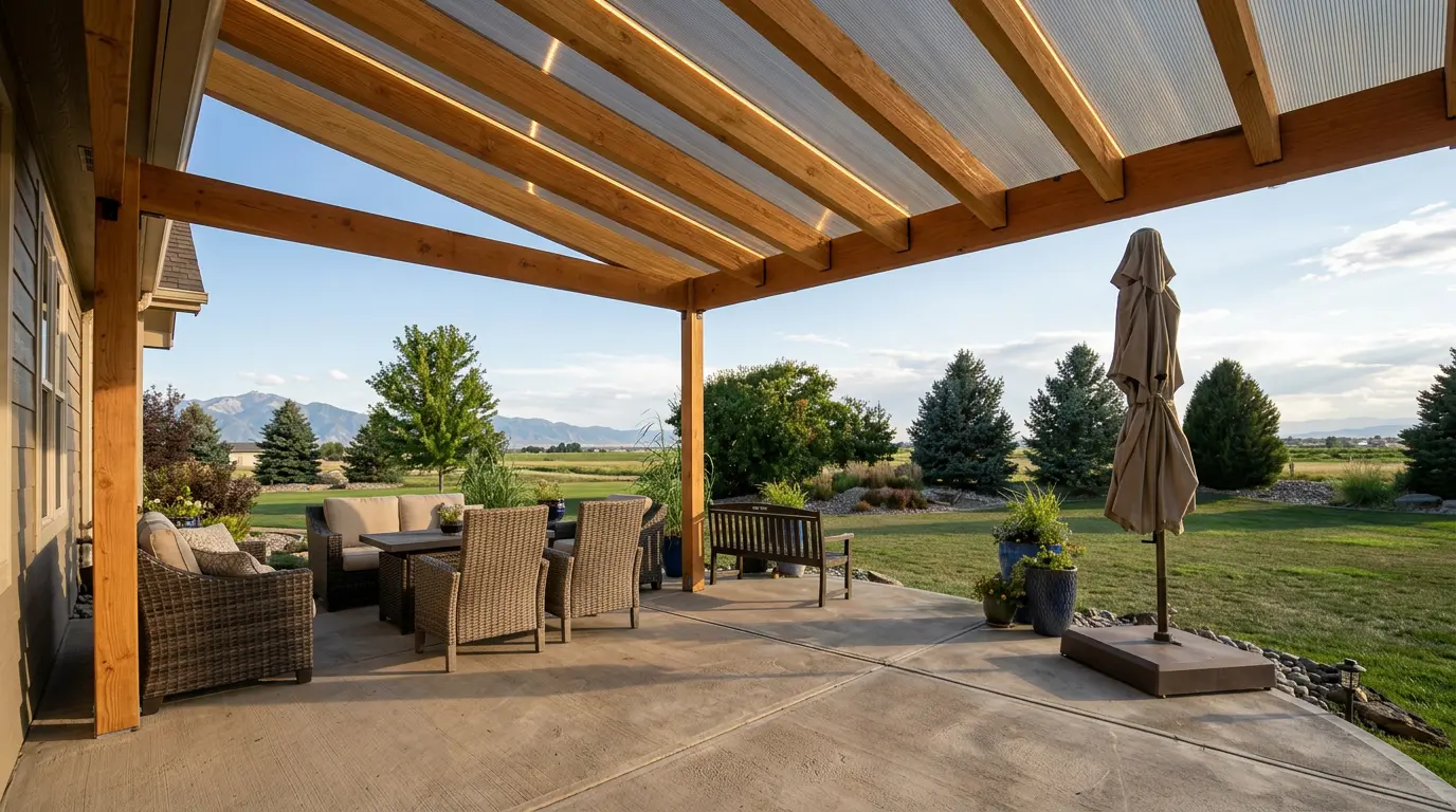 Covered outdoor living space